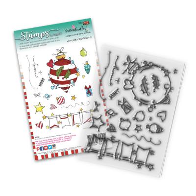 Polkadoodles Clear Stamps - Baubles & Banners Christmas